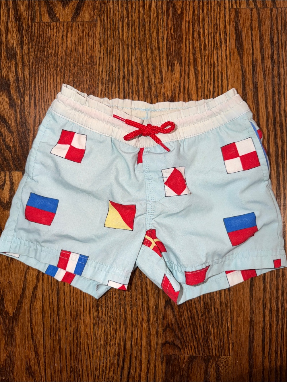 The Beaufort Bonnet Co. Tortola Trunks Nautical Flags Swim Shorts 18-24m